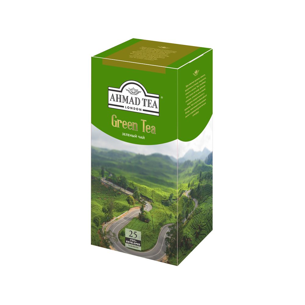 картинка Чай Ahmad  Green Tea / Чай Ахмад Зеленый , 25 пакетиков от магазина Roscafe