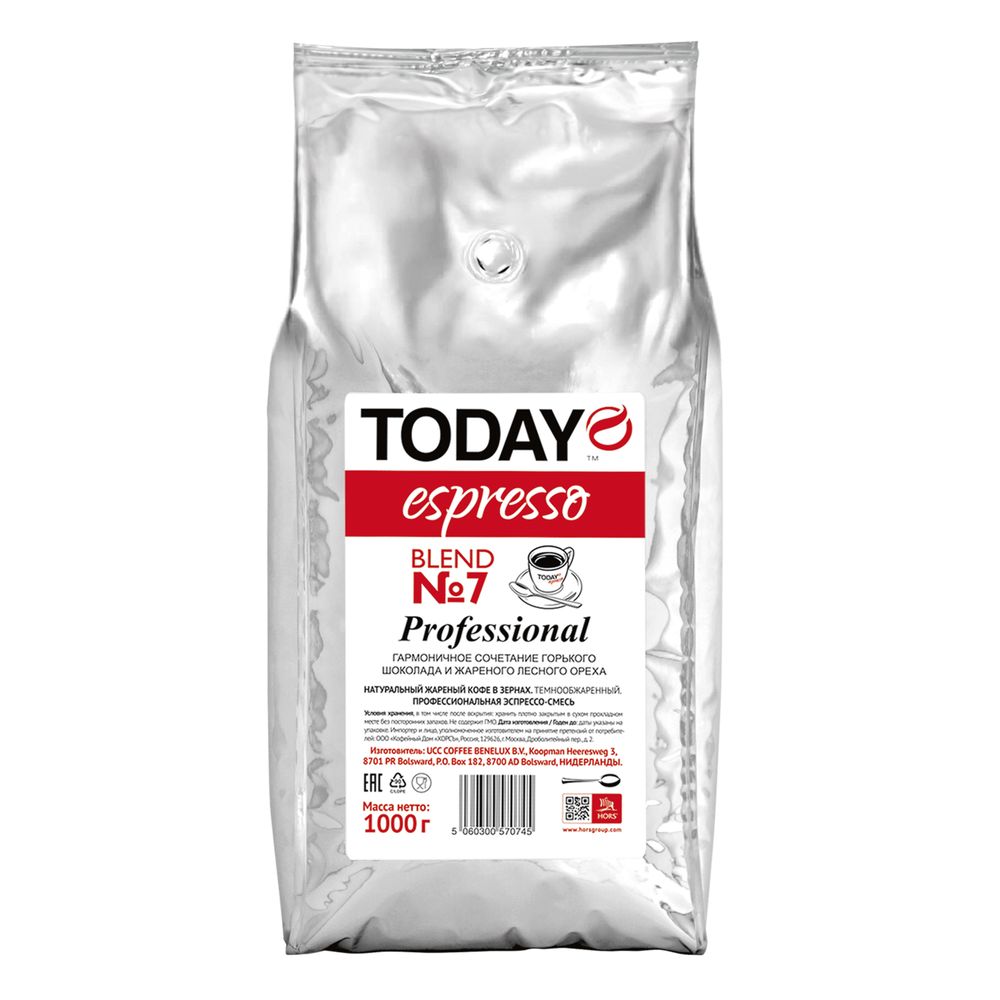 картинка TODAY Espresso Blend 7 1000 г зерно от магазина Roscafe