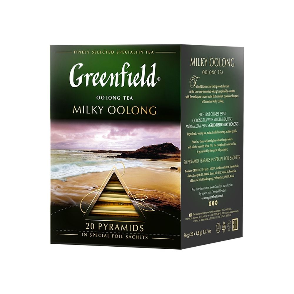 картинка Чай Greenfield Milky Oolong green tea / Гринфилд "Молочный Улун" 20 пирамидок от магазина Roscafe