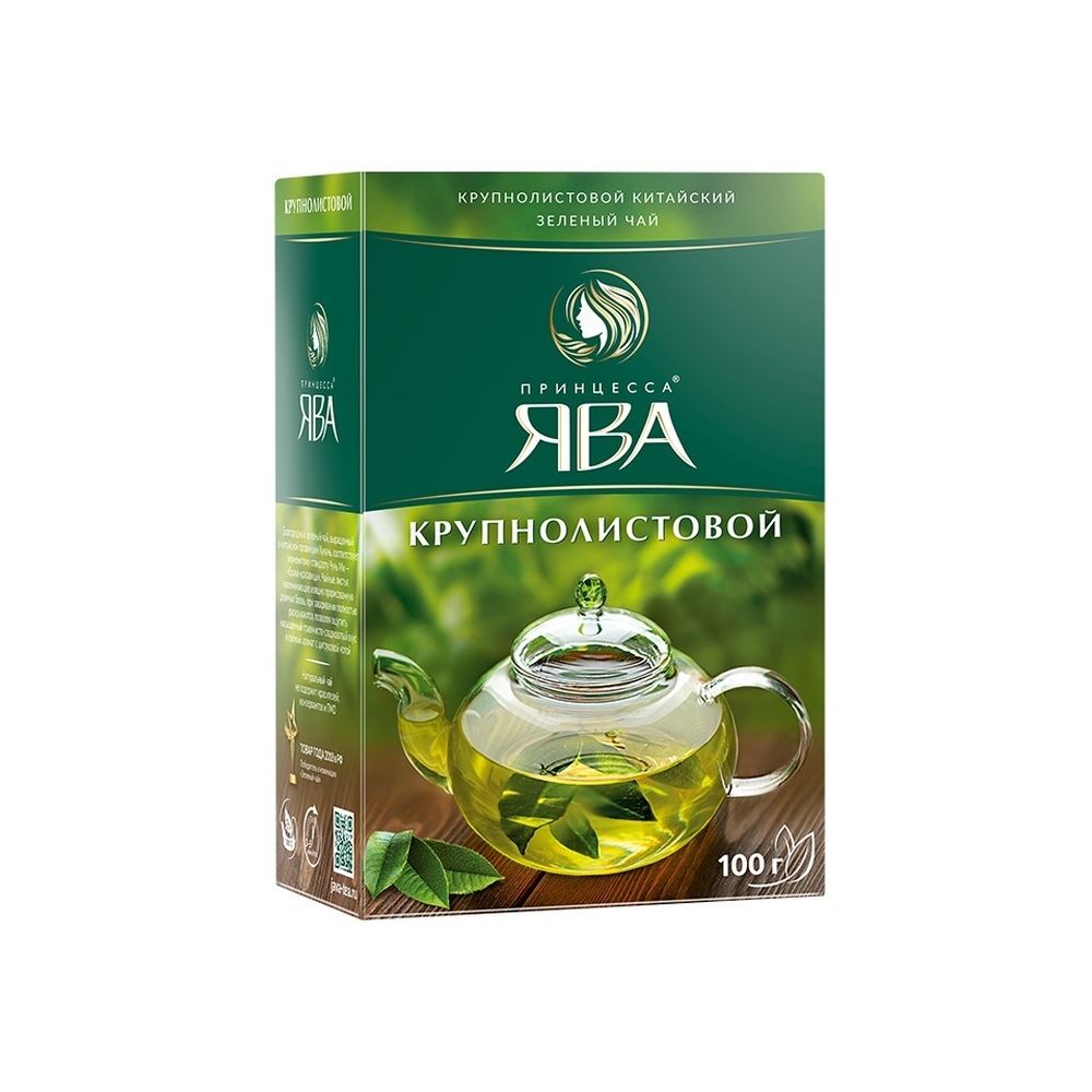 картинка Принцесса Ява Зеленый чай крупнолистовой, 100 г от магазина Roscafe