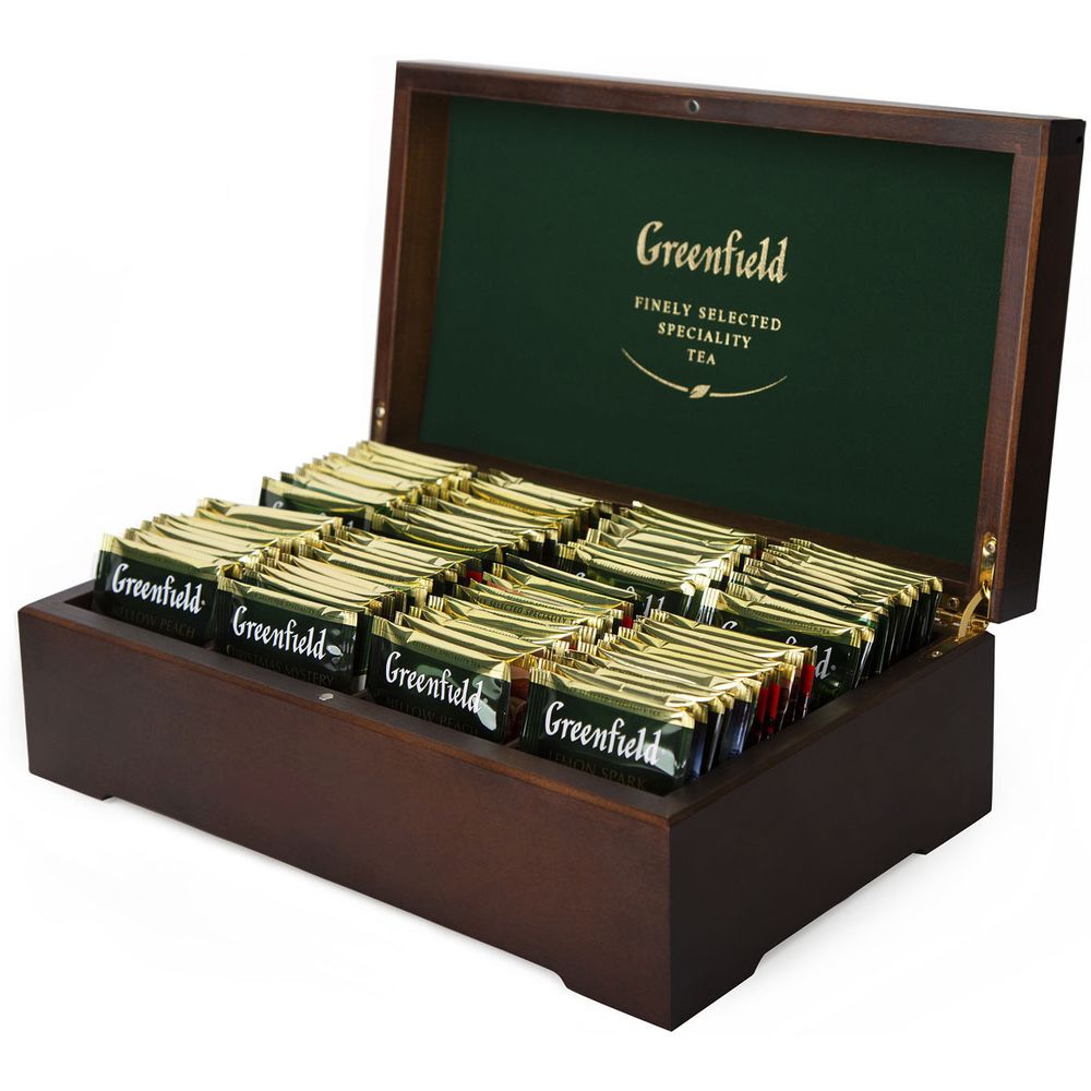 Где купить подарочный чай. Greenfield деревянная шкатулка. Чай Greenfield подарочный набор. Чай Гринфилд подарочный в деревянной шкатулке. Гринфилд чай набор ассорти.