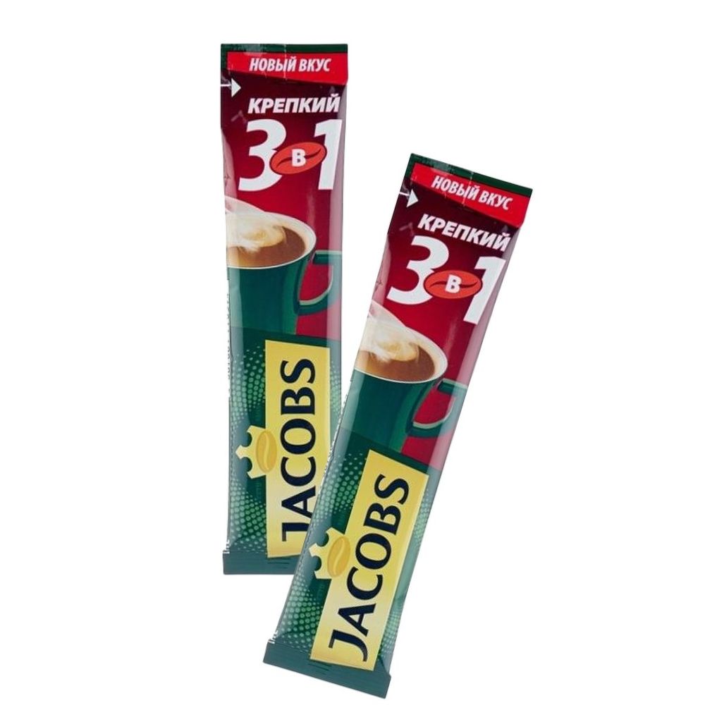 картинка Кофе Якобс   3 в1 Крепкий пакет 10бл. х24шт. х13,5гр. от магазина Roscafe