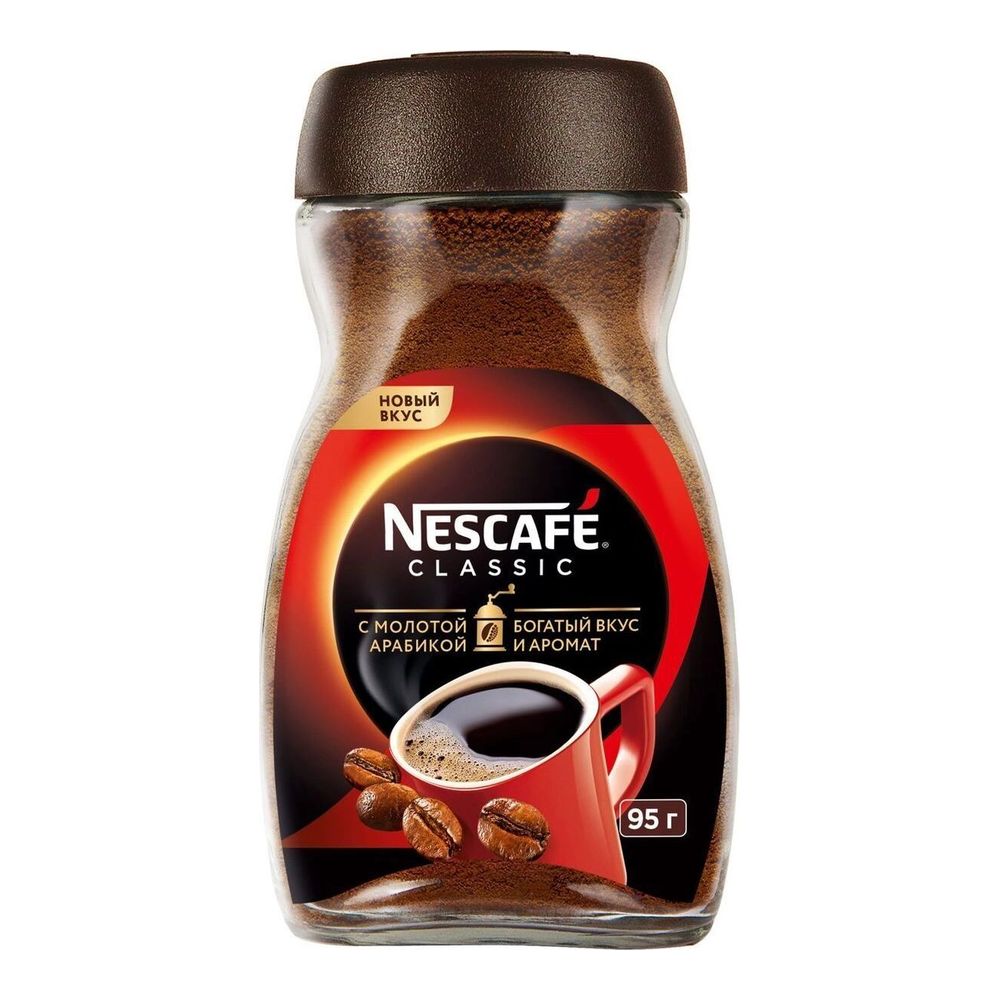 картинка Кофе Nescafe Classic / Нескафе Классик 95 г от магазина Roscafe