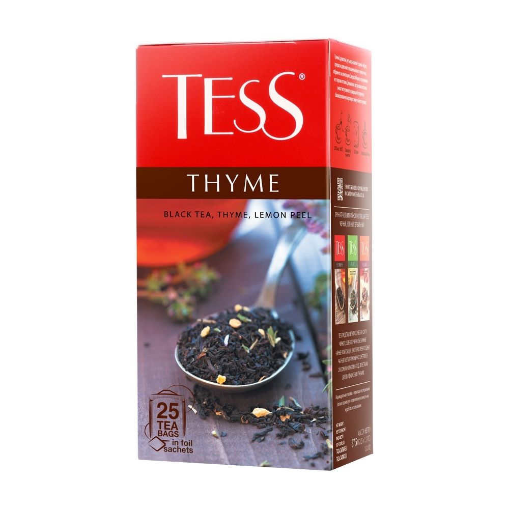картинка Чай Tess Thyme / Черный чай, чабрец и цедра лимона 25 пакетиков от магазина Roscafe