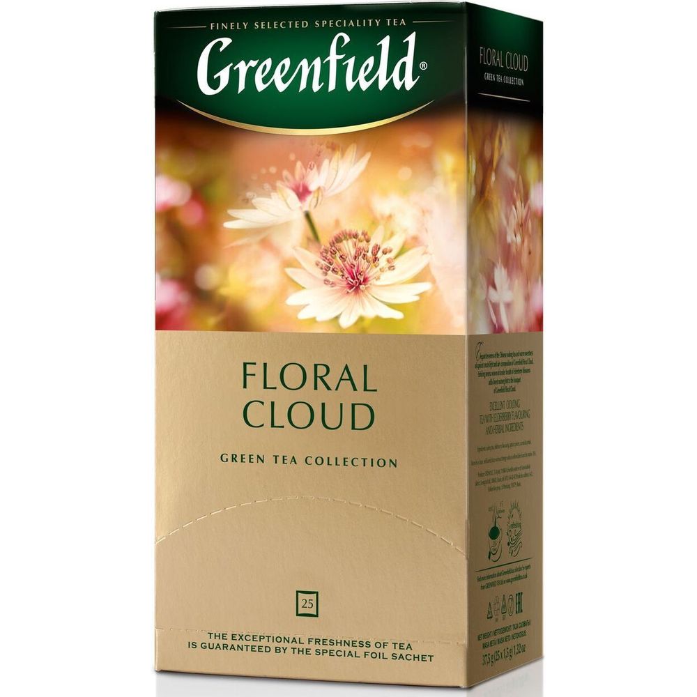 картинка Чай Greenfield Floral Cloud / Гринфилд оолонг,  25 пакетиков от магазина Roscafe