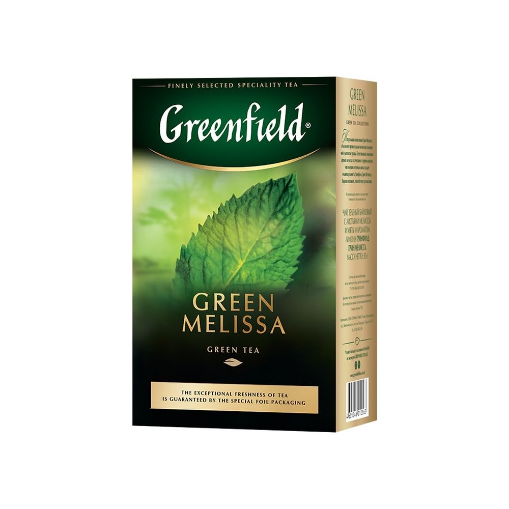картинка Чай Greenfield Green Melissa / Гринфилд зеленый с мелиссой, листовой, 85 г от магазина Roscafe