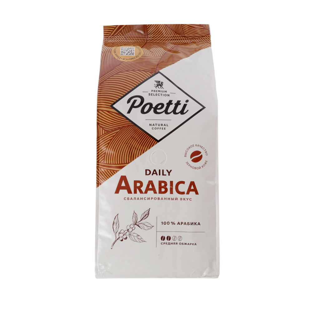 картинка Кофе Poetti Daily Arabica 1000 г зерно от магазина Roscafe