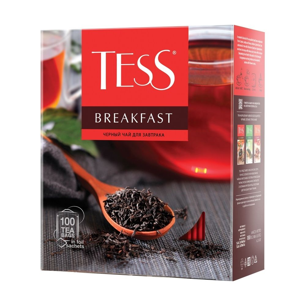 картинка Чай Tess Breakfast / Черный чай для завтрака 100 пакетиков от магазина Roscafe